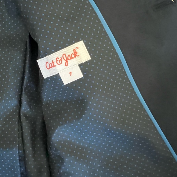 Boys Cat & Jack Navy suit size 7- shirt size 6/7 - Picture 4 of 7